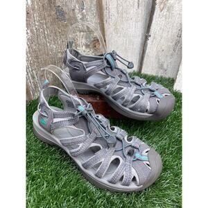 Keen Whisper Medium Grey-Peacock Green Sandals Women's 11